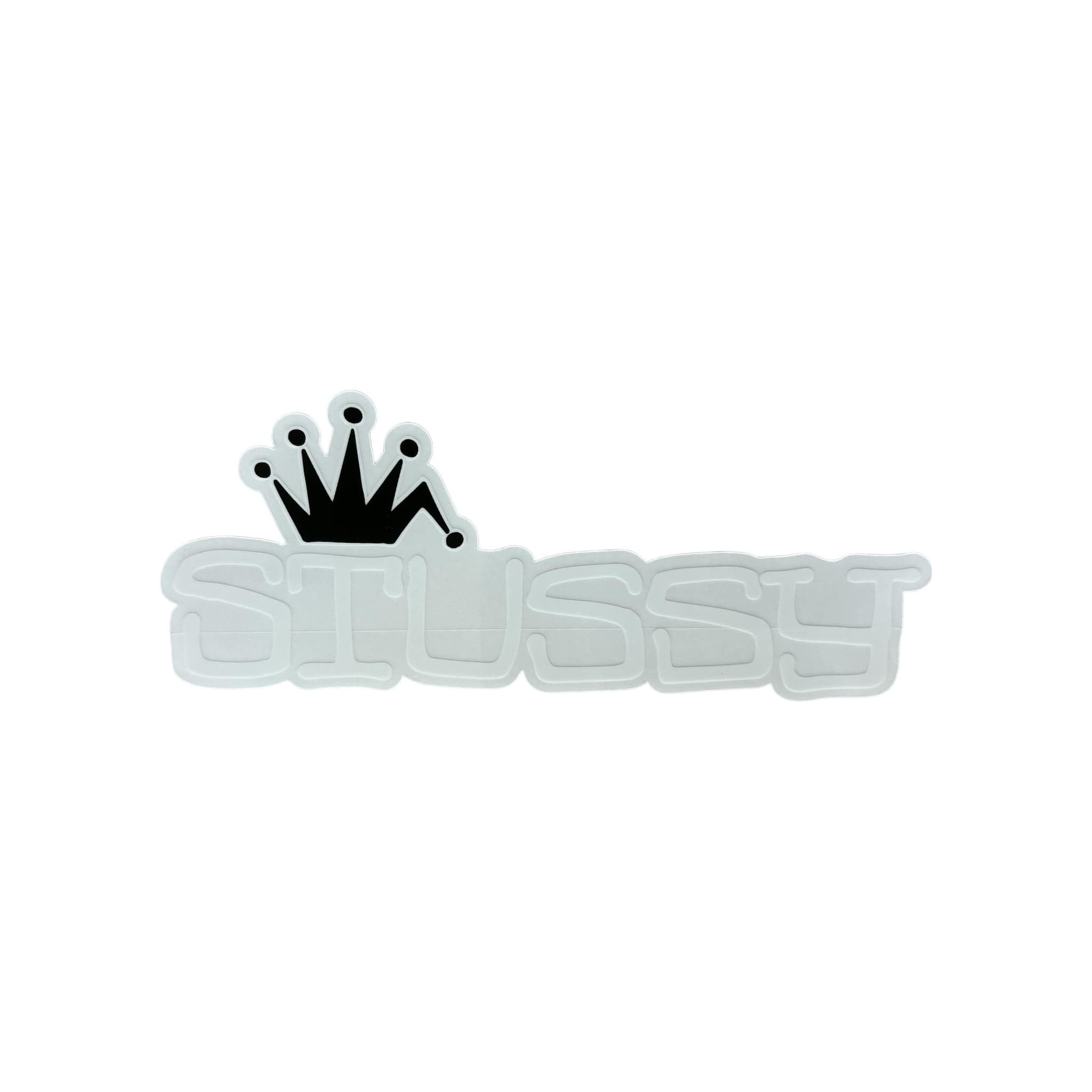 Stussy Regal Crown Over Stussy Sticker Black