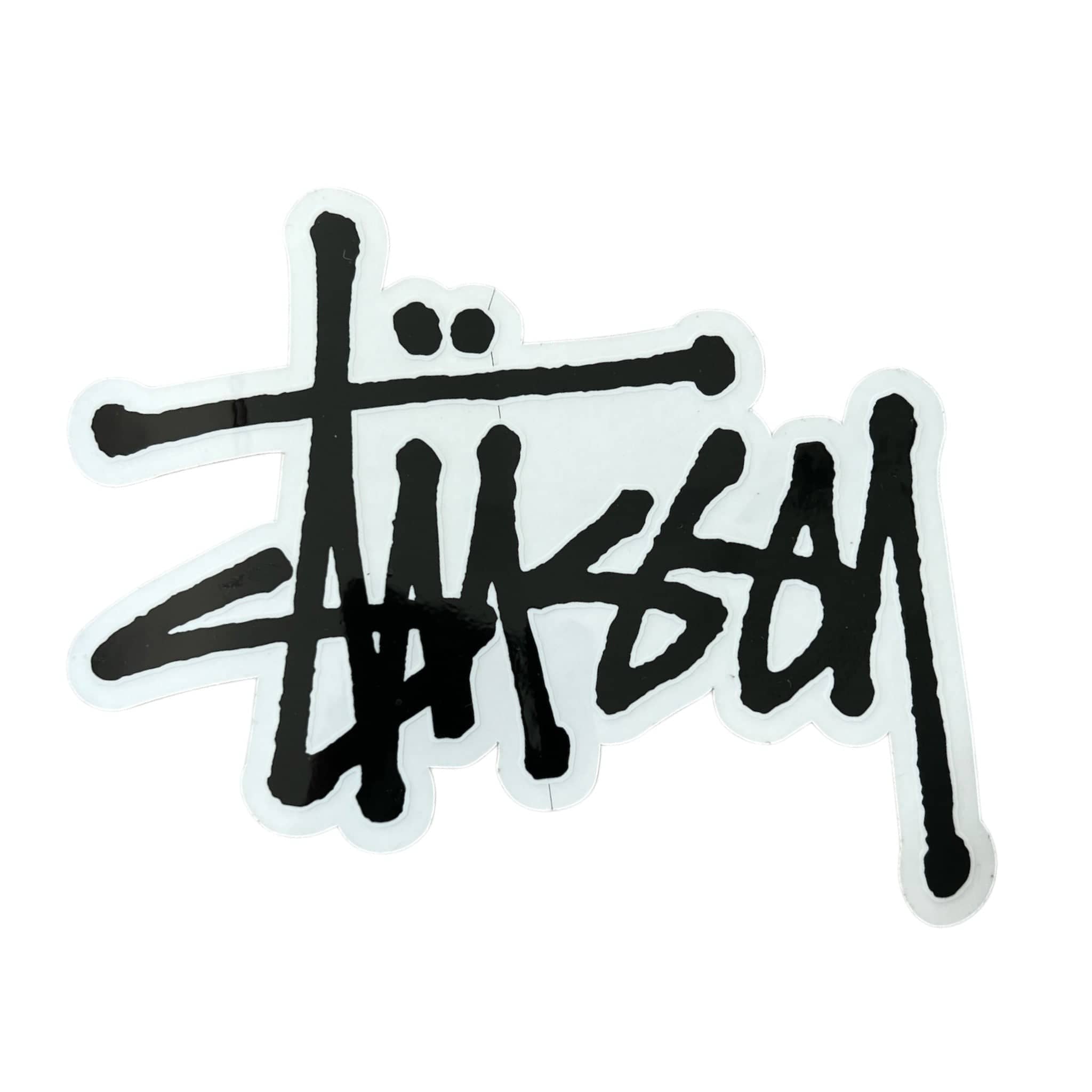 Stussy Black Classic Script Large Sticker