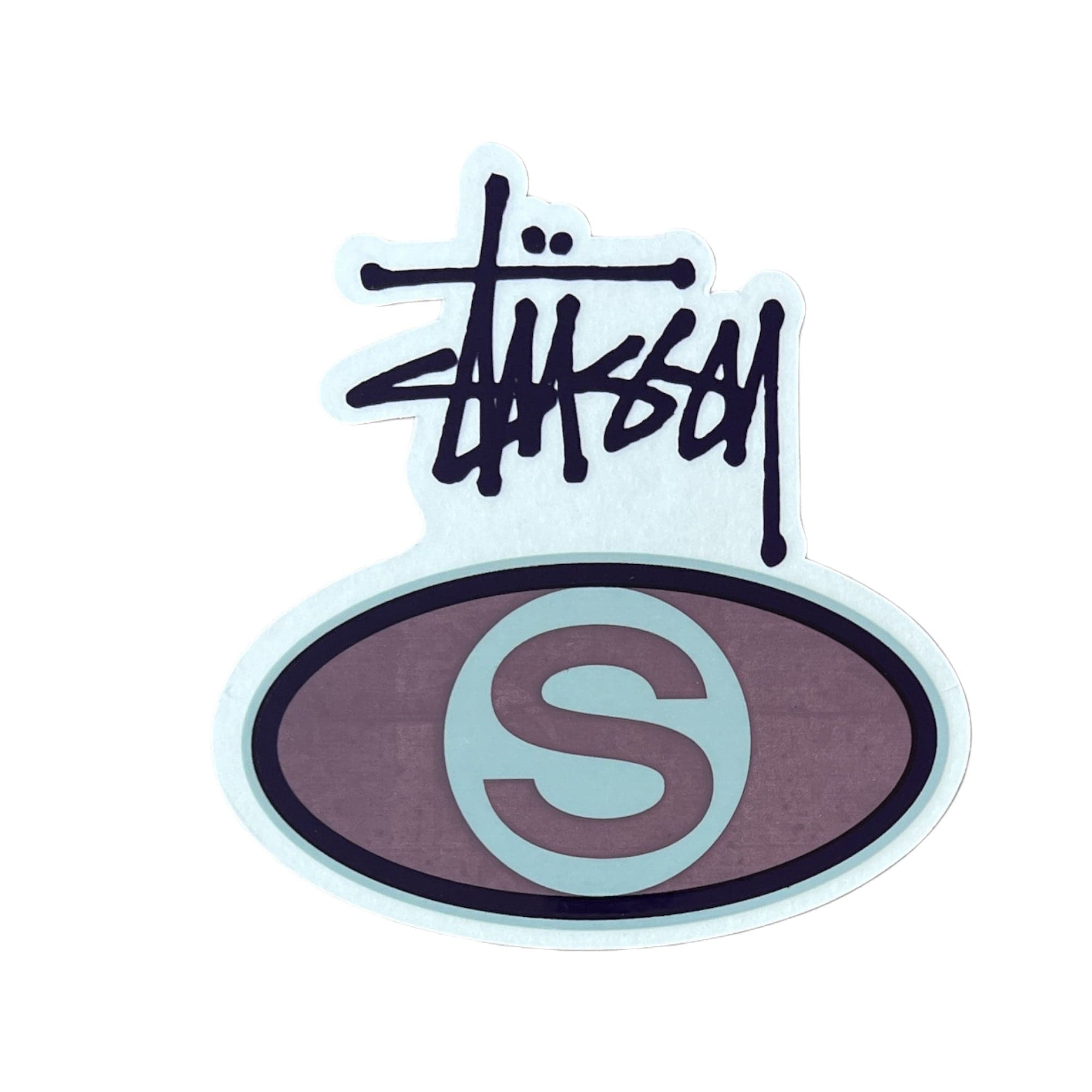 Stussy Script on "S" Sticker Black