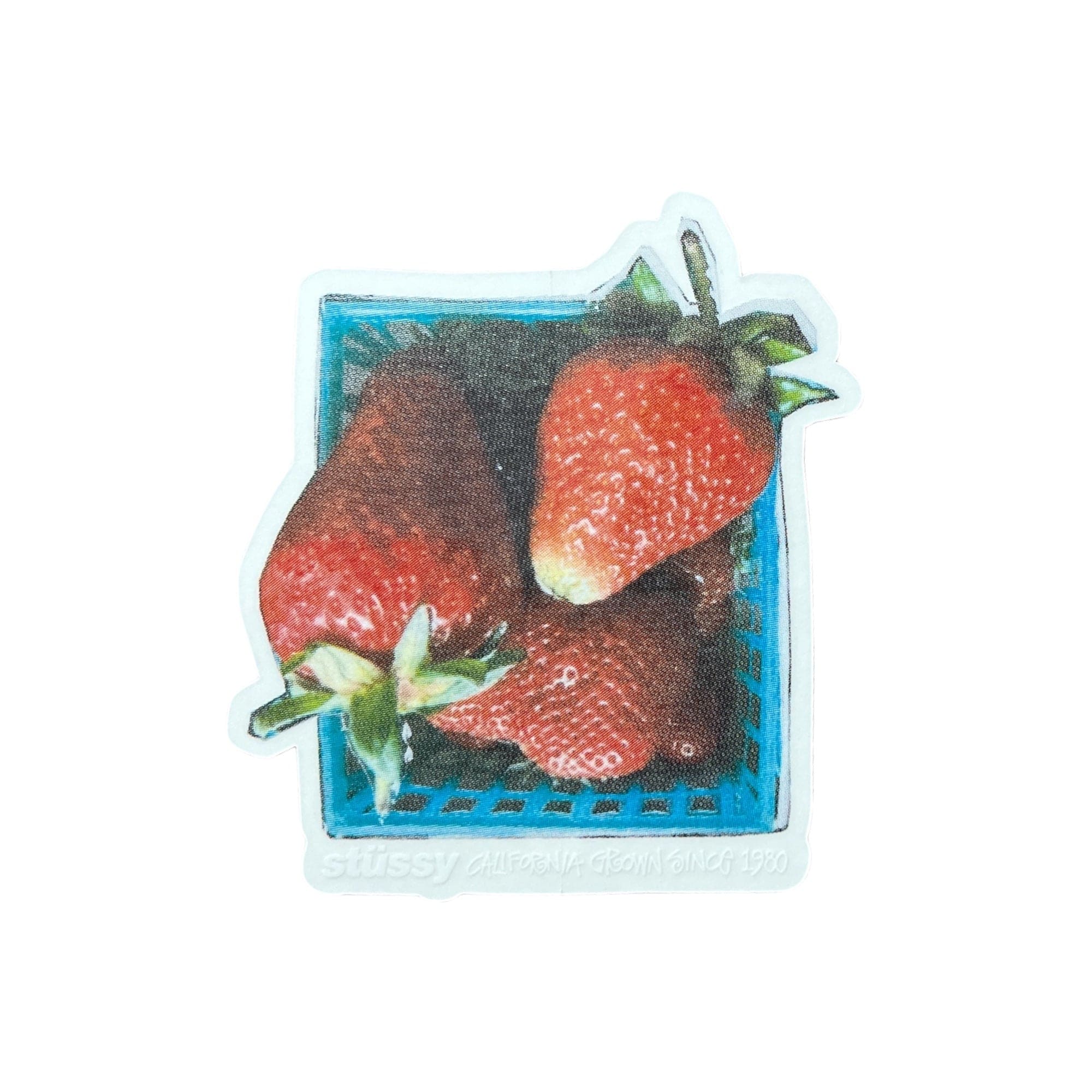 Stussy Strawberry Cali Grown White Sticker
