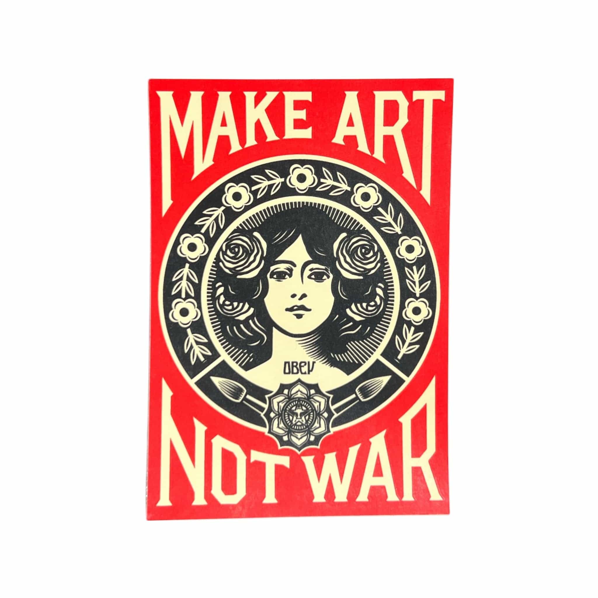 Obey Make Art Not War Sticker