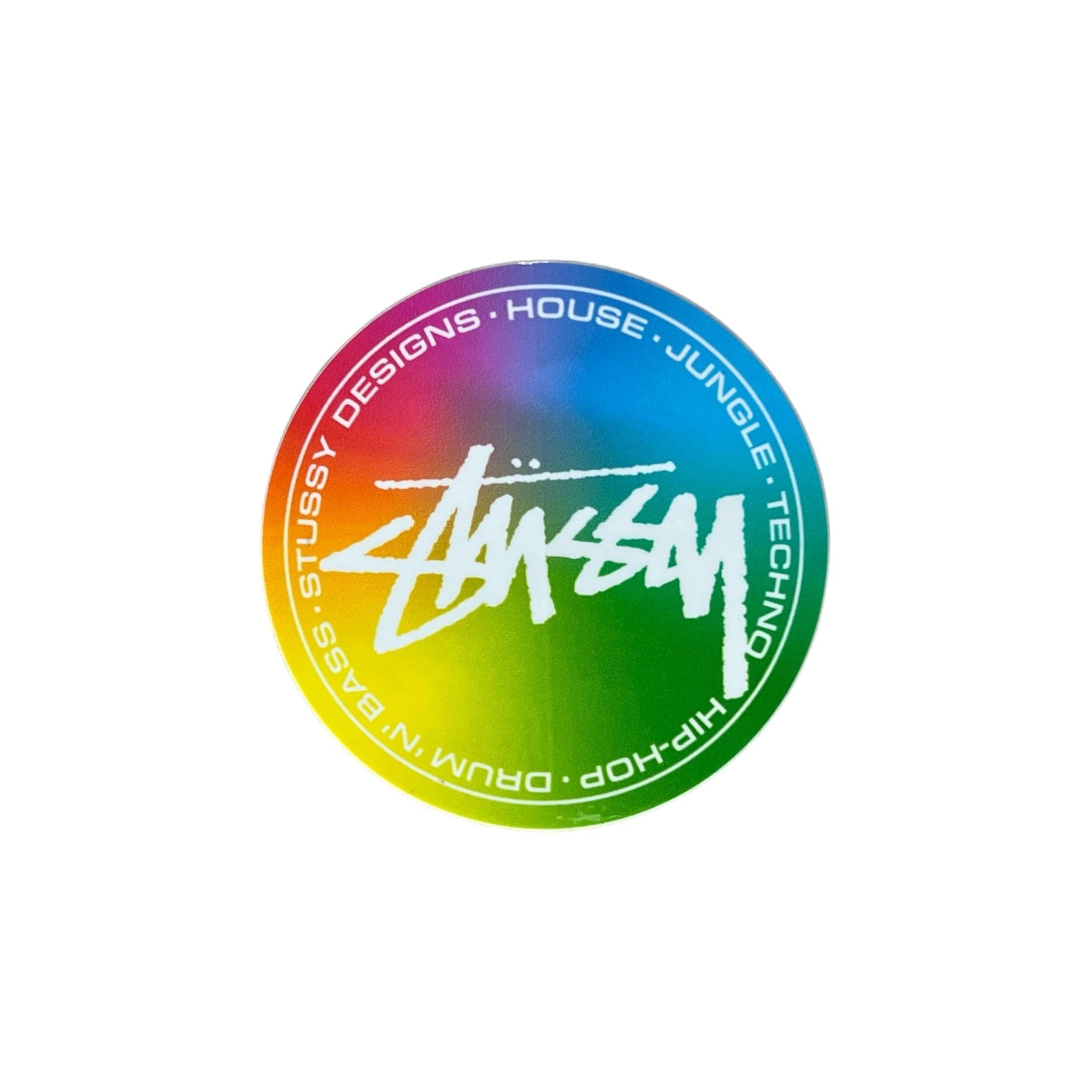 Stussy Music Colormap Sticker White